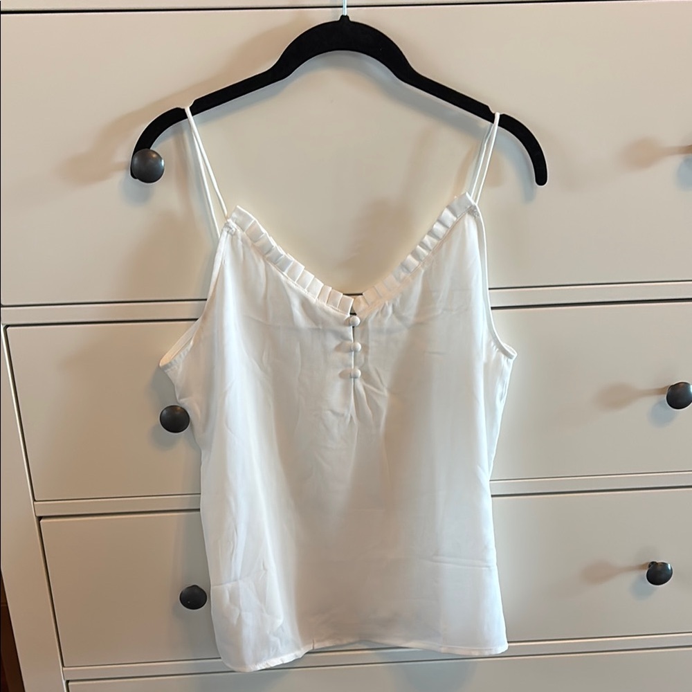 SHEIN White Buttoned Fitted Camisole